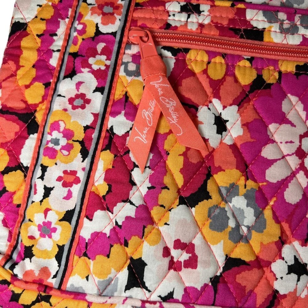 VERA BRADLEY Pixie Blooms Hipster Crossbody Shoulder Bag Pink Floral Quilted - Picture 9 of 10
